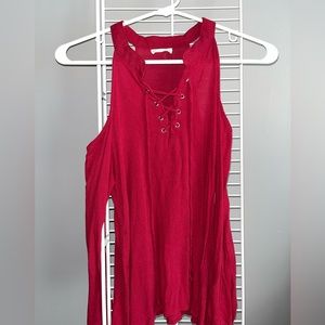 HEART HIPS Women/Girls Shoulder Cut in Color Red